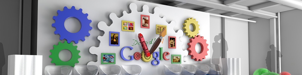 photo of Google Doogle set piece design