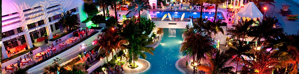 photo of event resort pool deck area